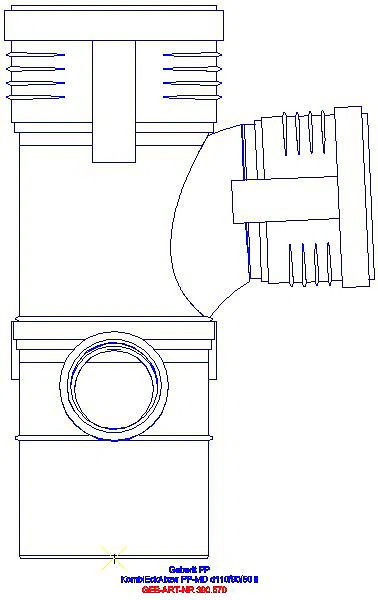 GE Silent-PP Kombiabzweig 87,5Gr links d110/90/50_390.570.14.1_L
