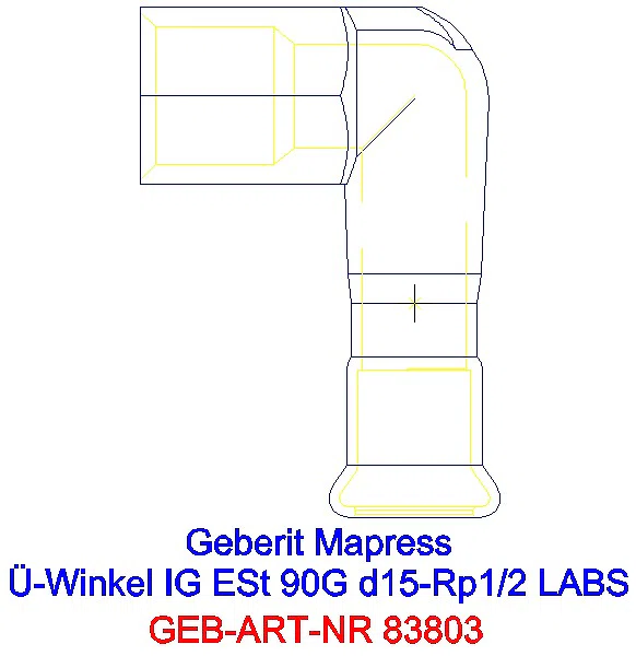 GE Mapress Edelstahl Übergangswinkel 90Gr mit IG (LABS-frei) d15-Rp1/2_83803_A