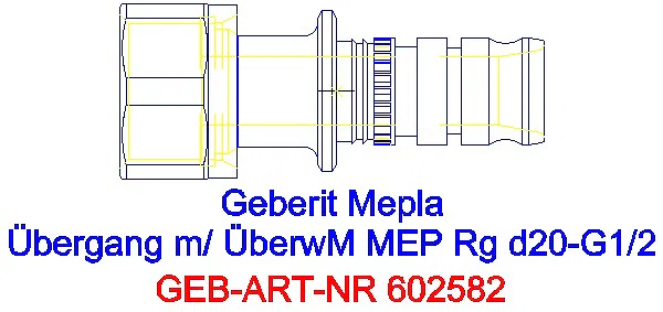 GE Mepla Übergang mit Überwurfmutter Rg d20-G1/2_602.582.00.5_G