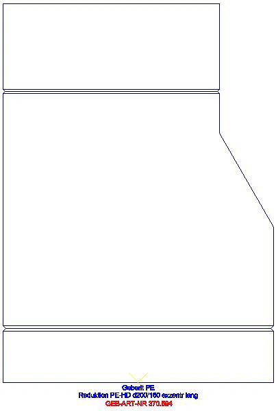 GE PE Reduktion exzentrisch lang d200/160_370.594.16.5_A