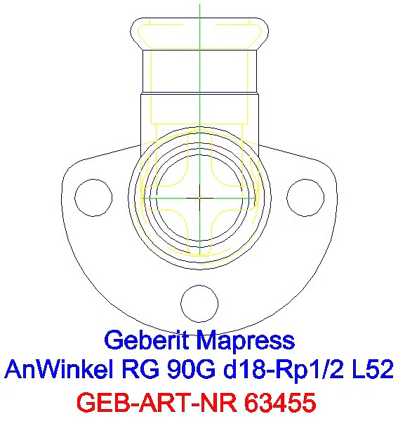 GE Mapress Kupfer Anschlusswinkel 90Gr Rg d18-Rp1/2 L:5,2cm_63455_A
