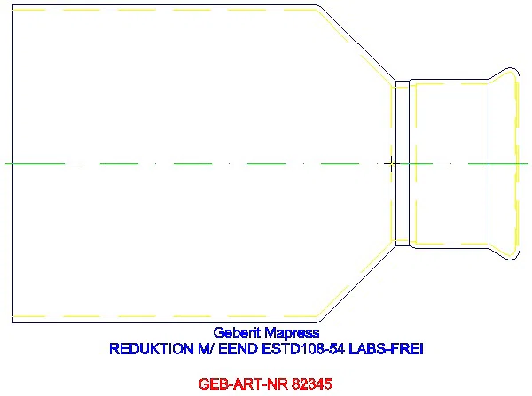 GE Mapress Edelstahl Reduktion mit Einschubende (LABS-frei) d108-54_82345_L