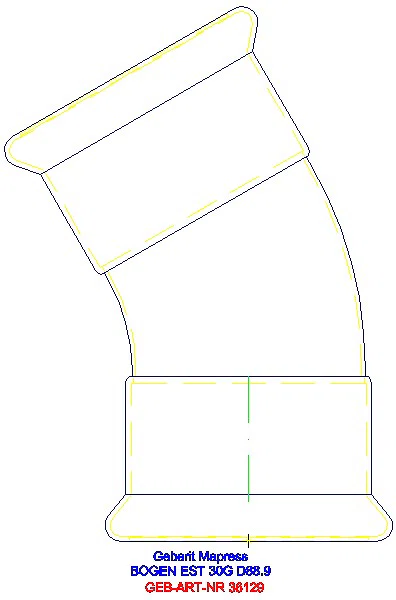 GE Mapress Edelstahl Bogen 30Gr d88,9_36129_A