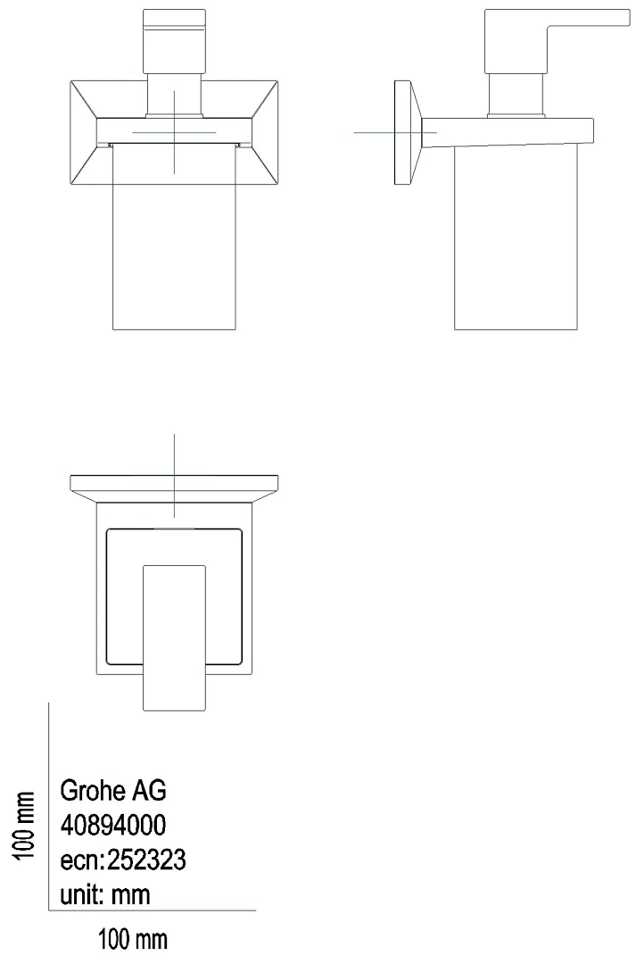 GROHE Halter Allure Brilliant 40894 mit Seifenspender chrom