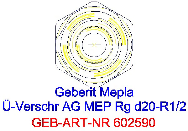 GE Mepla Übergangsverschraubung mit AG Rg d20-R1/2_602.590.00.5_L