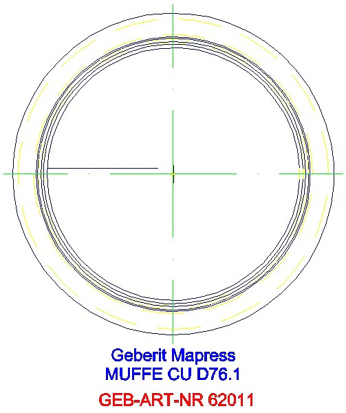 GE Mapress Kupfer Muffe d76,1_62011_L