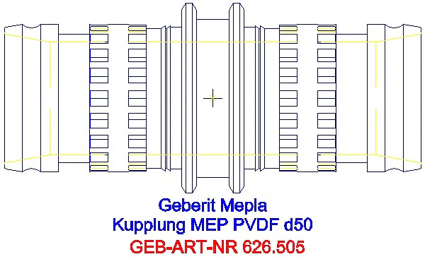 GE Mepla Kupplung PVDF d50_626.505.00.5_A
