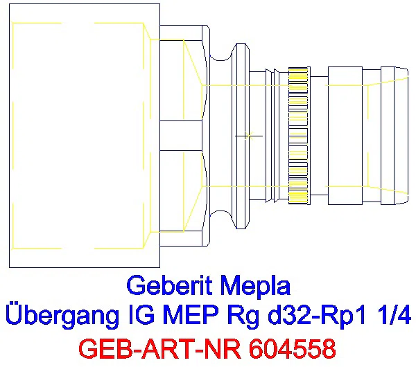 GE Mepla Übergang mit IG Rg d32-Rp1 1/4_604.558.00.5_A