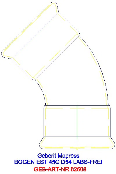 GE Mapress Edelstahl Bogen 45Gr d54 (LABS-frei)_82608_A