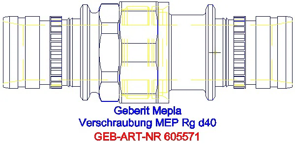 GE Mepla Verschraubung Rg d40_605.571.00.5_G