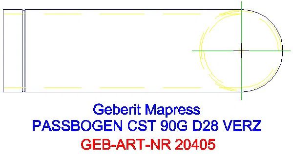 GE Mapress C-Stahl Passbogen 90Gr d28 verzinkt_20405_G
