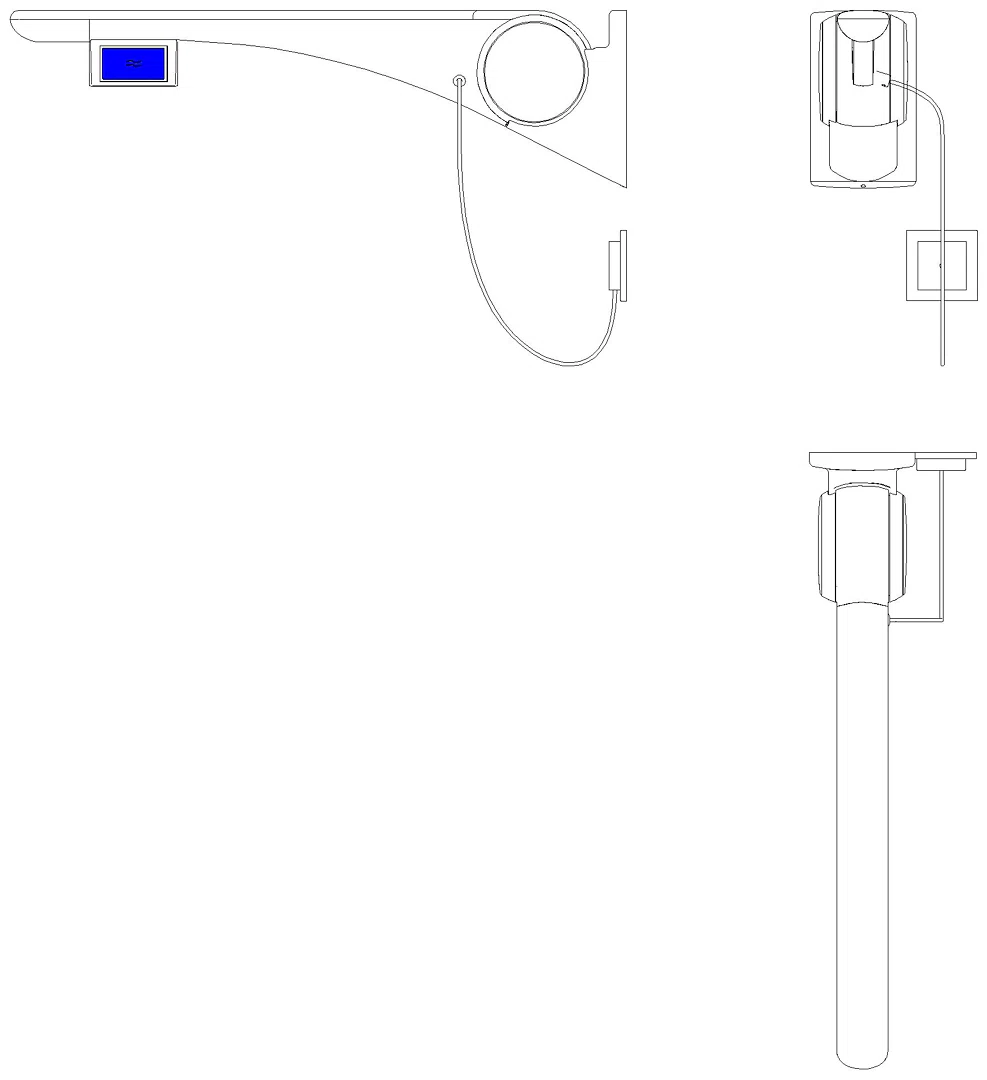 HEWI Stützklappgriff Basic,700 mm,rechts Spülausl.(E-Ausf.) anthr hgl-atm