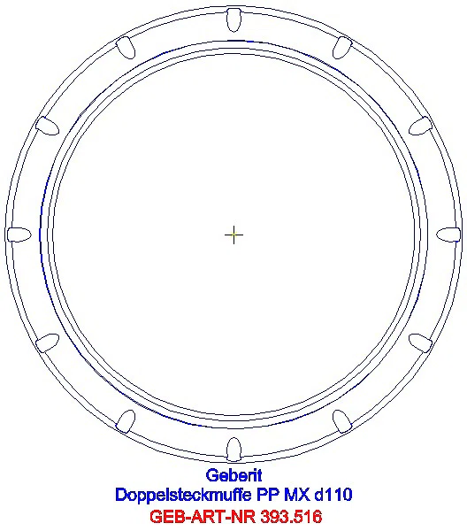 GE Silent-Pro Doppelsteckmuffe d110mm_393.516.14.1_G