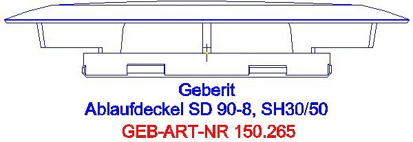 GE Ablaufdeckel d90 zu Geberit Duschwannenablauf glanzverchromt SH30/50_150.265.21.1_L