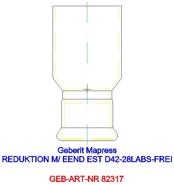 GE Mapress Edelstahl Reduktion mit Einschubende (LABS-frei) d42-28_82317_G