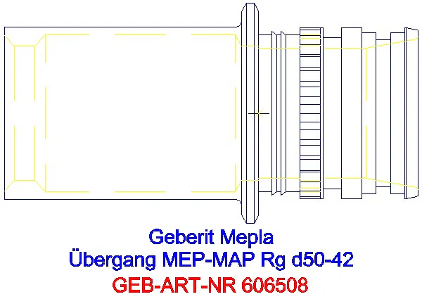 GE Mepla Übergang auf Mapress mit Einschubende Rg d50-42_606.508.00.5_A