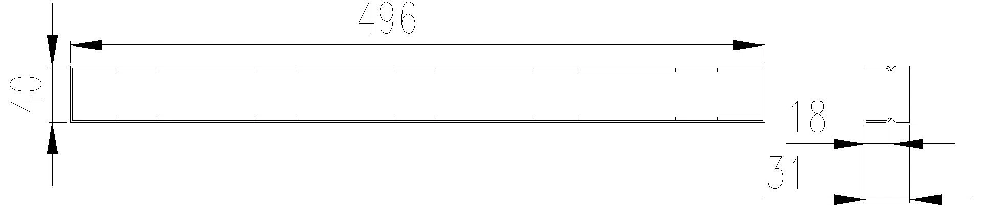 DALLMER Abdeckung CeraLine Individual, 500 mm