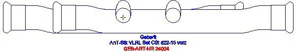 GE Mapress C-Stahl Anschluss-T-Stück-Set für Vor- und Rücklauf d22-15_24004_G