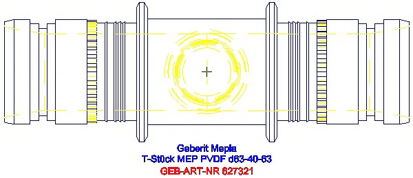 GE Mepla T-Stück reduziert PVDF d63-40-63_627.321.00.5_G