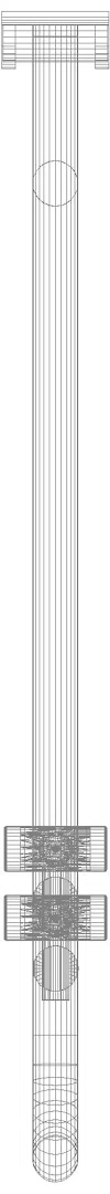 HEWI Stützklappgriff Ser 801, L:850mm, mit Bodenstütze lichtgrau