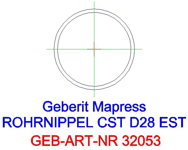 GE Mapress Edelstahl Rohrnippel d28_32053_A