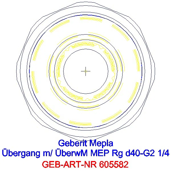 GE Mepla Übergang mit Überwurfmutter Rg d40-G2 1/4_605.582.00.5_L
