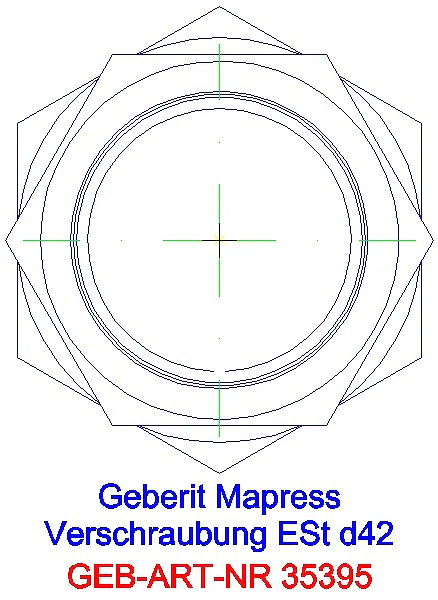 GE Mapress Edelstahl Verschraubung mit Überwurfmutter aus ESt d42_35395_L