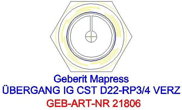 GE Mapress C-Stahl Übergang mit IG d22-Rp3/4 verzinkt_21806_L