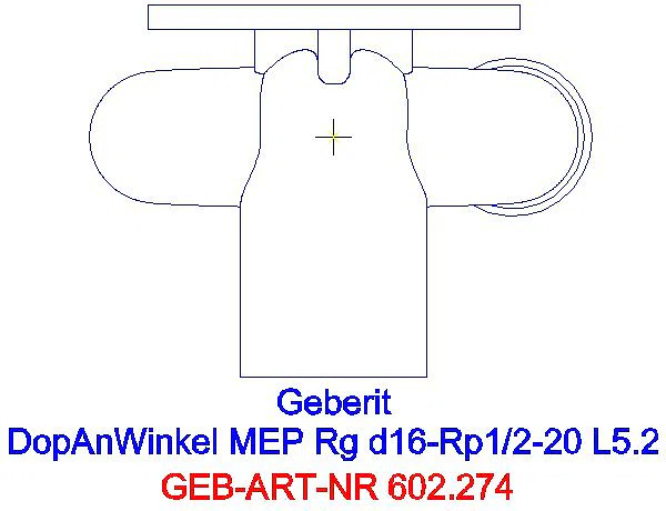GE Mepla Doppelanschlusswinkel 90Gr Rg d16-Rp1/2-d20 L:52mm_602.274.00.5_G