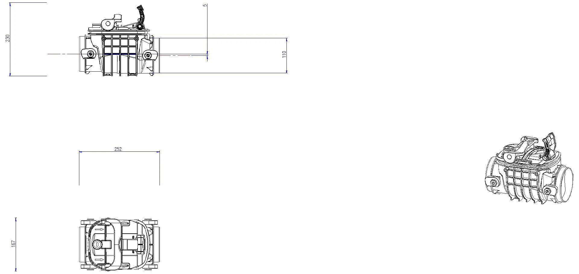 KESSEL-Grundkörper Staufix DN100, Typ 2, freiliegend