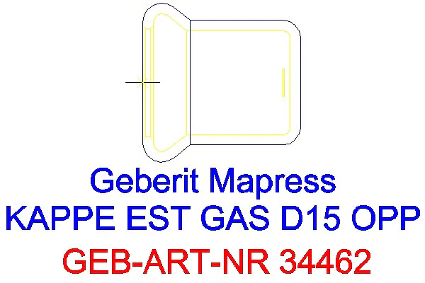 GE Mapress Edelstahl Kappe d15 (Gas)_34462_G