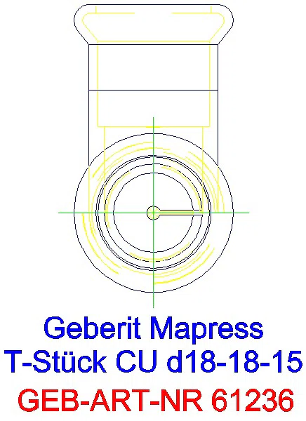 GE Mapress Kupfer T-Stück reduziert d18-18-15_61236_L
