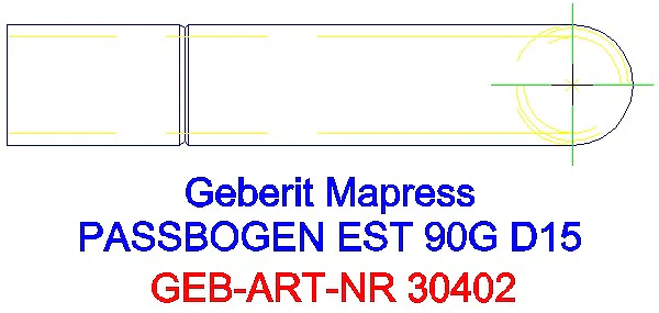 GE Mapress Edelstahl Passbogen 90Gr d15_30402_G