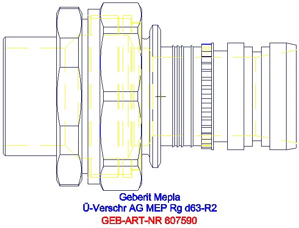 GE Mepla Übergangsverschraubung mit AG Rg d63-R2_607.590.00.5_G