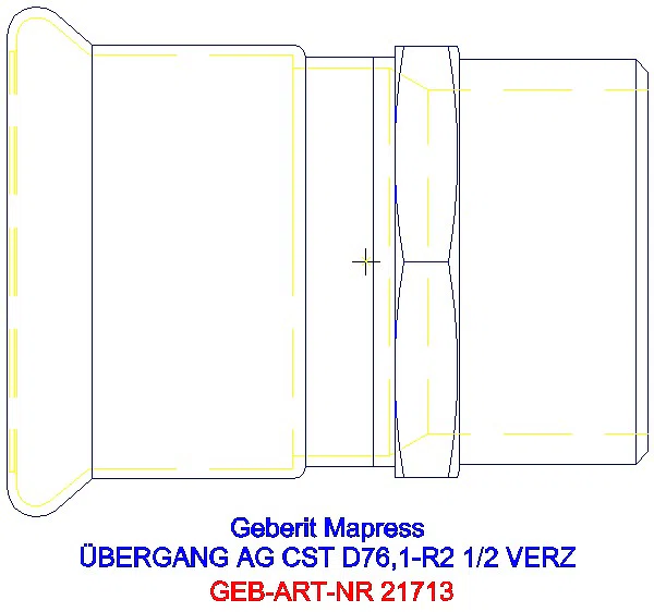 GE Mapress C-Stahl Übergang mit AG d76,1-R2 1/2 verzinkt_21713_G