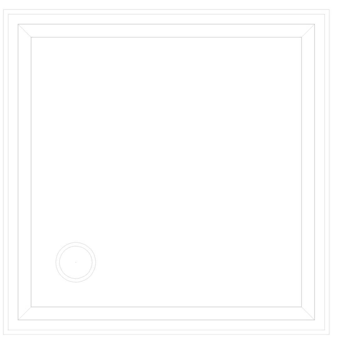 KALDEWEI DUSCHPLAN Duschfläche, 900x900x32 mm, Modell-Nr: 545-1