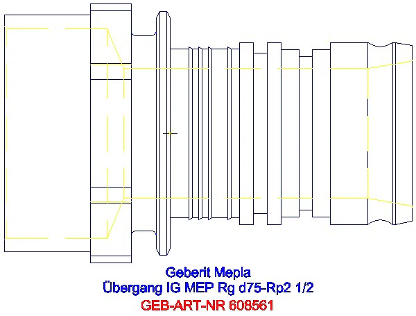GE Mepla Übergang mit IG Rg d75-Rp2 1/2_608.561.00.5_G