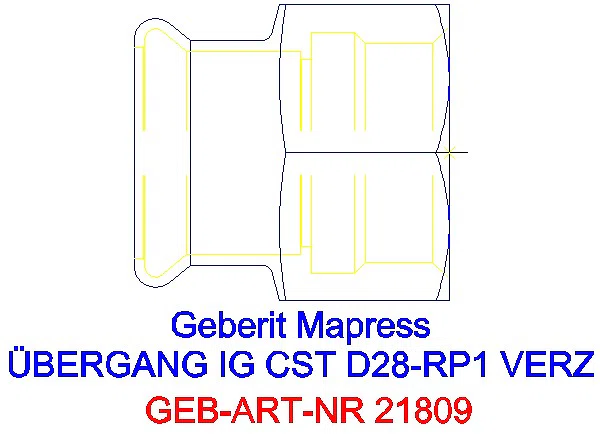 GE Mapress C-Stahl Übergang mit IG d28-Rp1 verzinkt_21809_A