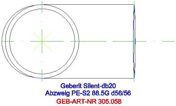 GE Silent-db20 Abzweig 88,5Gr d56/56_305.058.14.1_G
