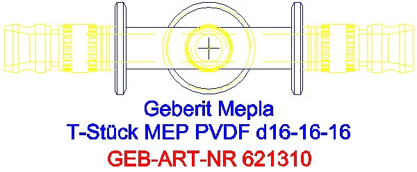 GE Mepla T-Stück egal PVDF d16-16-16_621.310.00.5_G