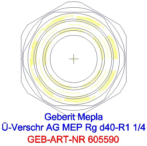 GE Mepla Übergangsverschraubung mit AG Rg d40-R1 1/4_605.590.00.5_L