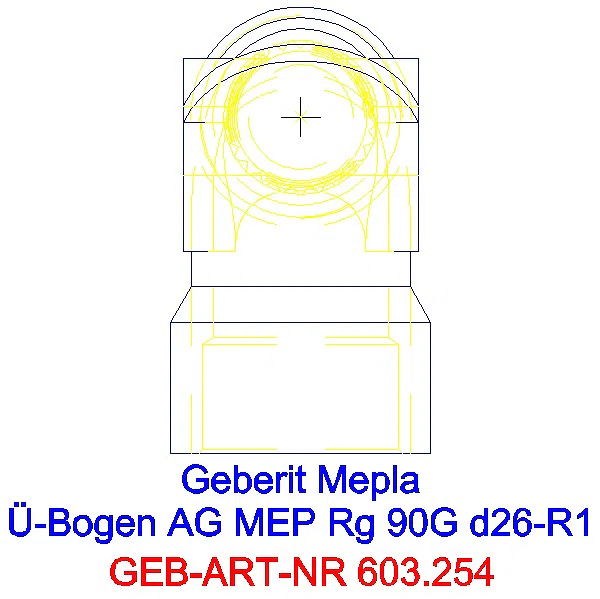 GE Mepla Übergangsbogen 90Gr mit AG Rg d26-R1_603.254.00.5_G