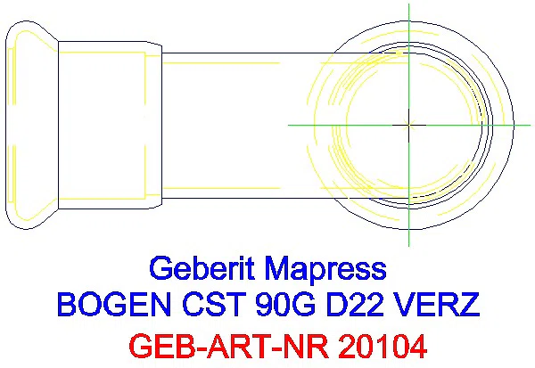 GE Mapress C-Stahl Bogen 90Gr d22 verzinkt_20104_G