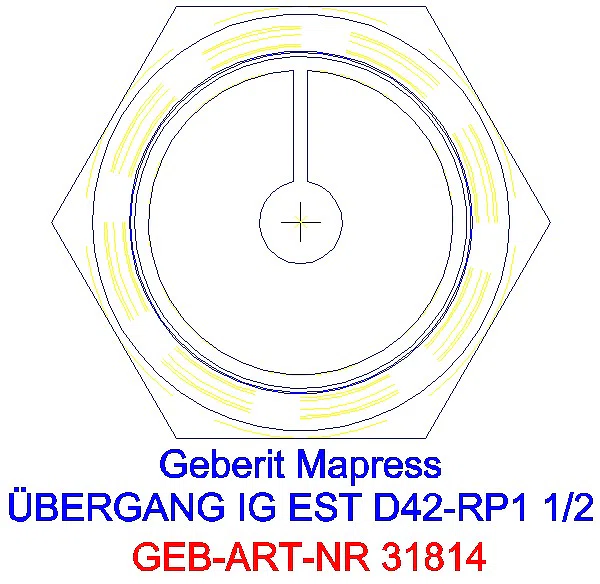 GE Mapress Edelstahl Übergang mit IG d42-Rp1 1/2_31814_L