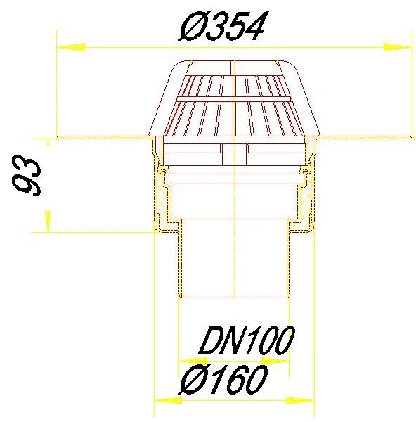 DALLMER Dachablauf 62 FPO-PP, DN 100