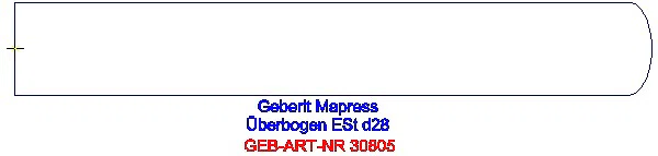 GE Mapress Edelstahl Überbogen d28_30805_G