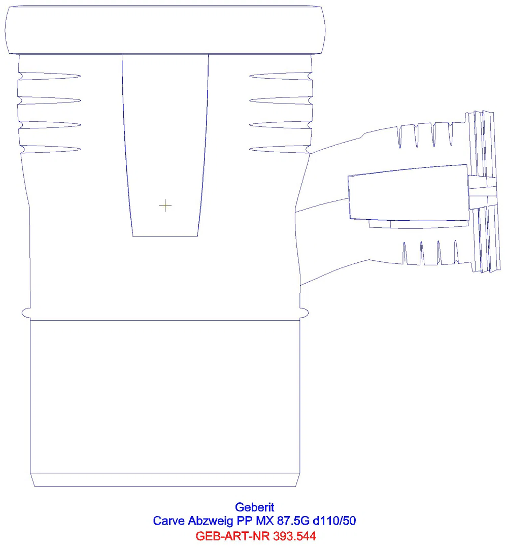 GE Silent-Pro Carve Abzweig 87,5Gr, m. 3 Muffen, d110/90_393544141_l