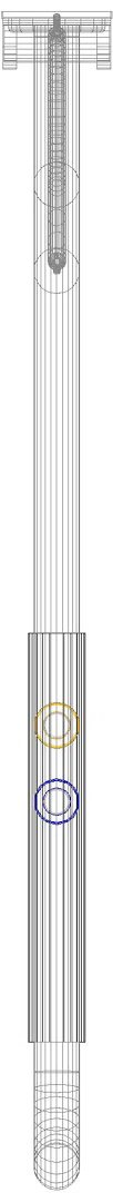 HEWI SK-Griff Ser 801 E-Ausf., FKT/WC-Spül/Armp.,L850 reinweiß