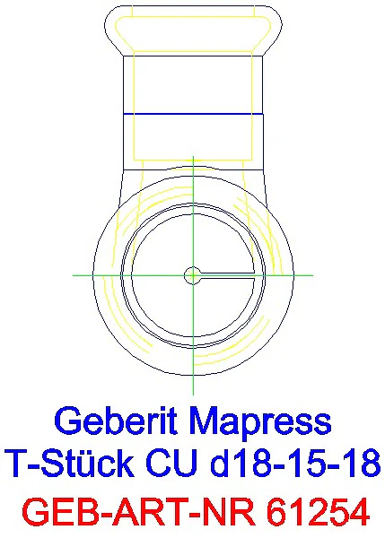 GE Mapress Kupfer T-Stück reduziert d18-15-18_61254_L