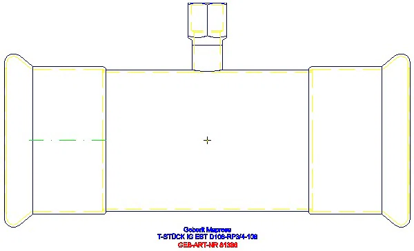 GE Mapress Edelstahl T-Stück mit IG (LABS-frei) d108-Rp3/4-108_81336_A